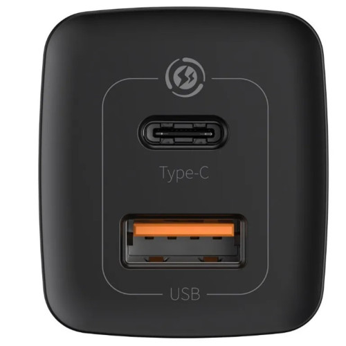 Сетевое зарядное устройство Baseus 65W USB-A/USB-C CCGAN2L-B01 Black