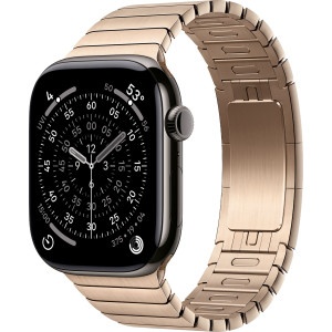 Смарт-часы Apple Watch Series 11 42mm Slate Titanium Case with Gold Link Bracelet