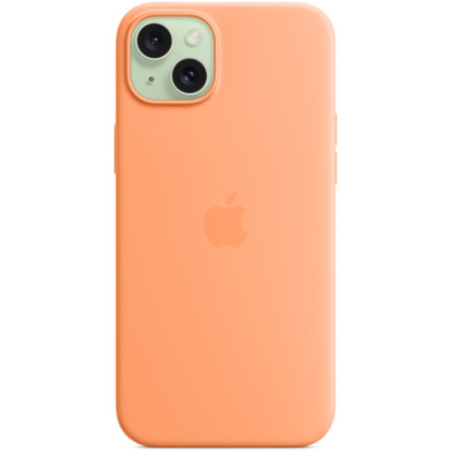 Силиконовый чехол Apple MagSafe для iPhone 15 Plus Orange Sorbet