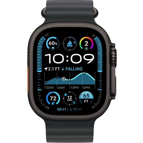 Смарт-часы Apple Watch Ultra 2 (2024) 49mm Black Titanium Case with Black Ocean Band