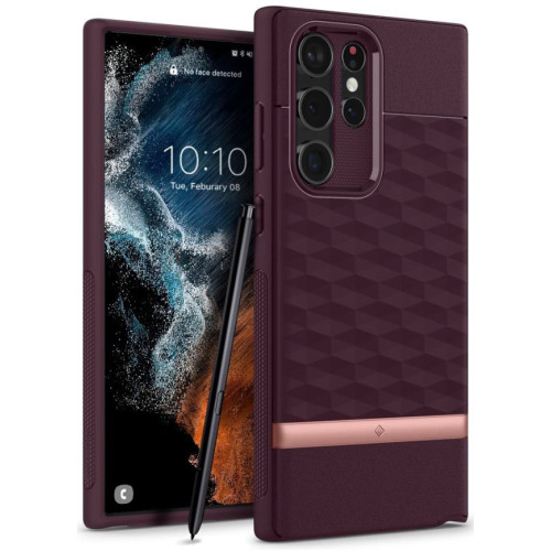 Чехол Spigen Parallax Galaxy S22 Ultra (ACS03941) Burgundy