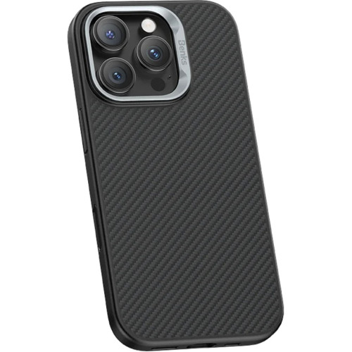 Чехол Benks Kevlar ArmorPro Case with MagSafe 600D для iPhone 16 Pro Max Black/Metal Frame