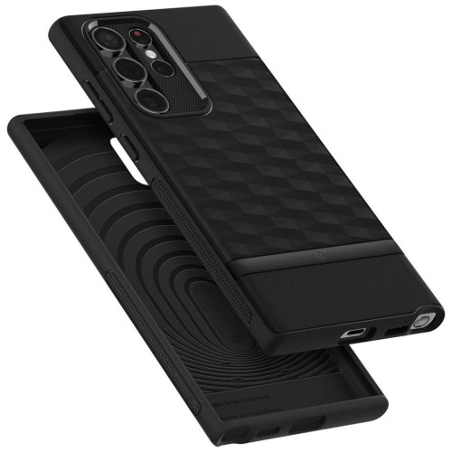 Чехол Spigen Parallax Galaxy S22 Ultra (ACS03939) Matte Black