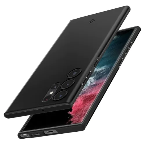 Чехол Spigen Thin Fit Galaxy S22 Ultra (ACS03911) Black