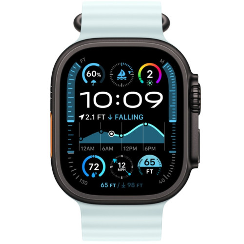 Смарт-часы Apple Watch Ultra 2 (2024) 49mm Black Titanium Case with Ice Blue Ocean Band