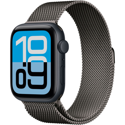 Смарт-часы Apple Watch SE (2025) 44mm Midnight Aluminum Case with Slate Milanese Loop