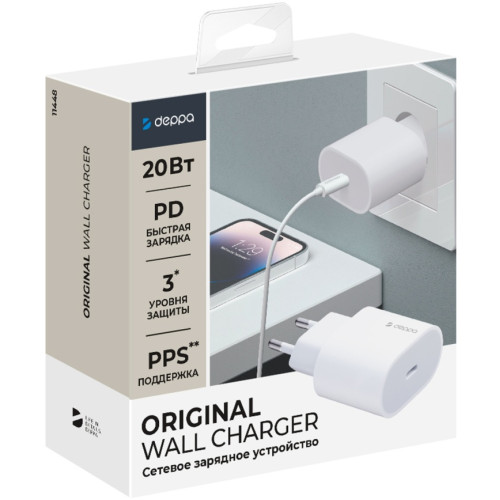 Сетевое зарядное устройство Deppa 20W USB-C 11448
