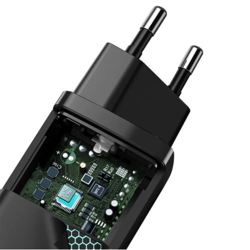 Сетевое зарядное устройство Baseus 65W USB-A/USB-C CCGAN2L-B01 Black