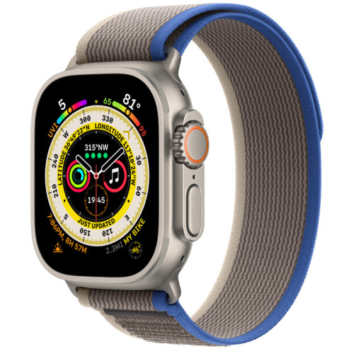 Смарт-часы Apple Watch Ultra GPS + Cellular 49mm Titanium Case with Blue/Gray Trail Loop M/L