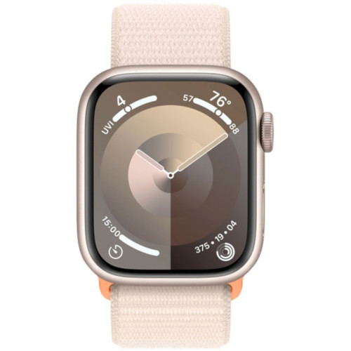 Смарт-часы Apple Watch Series 9 45mm Starlight Aluminum Case with Starlight Sport Loop (MR983)