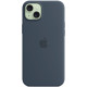 Силиконовый чехол Apple MagSafe для iPhone 15 Storm Blue