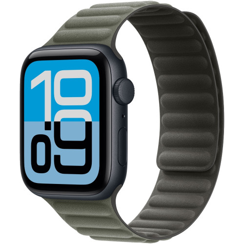 Смарт-часы Apple Watch SE (2025) 44mm Midnight Aluminum Case with Sage Gray Magnetic Link S/M