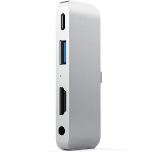 Хаб Satechi USB-C 4 в 1 (ST-TCMPHS) Silver