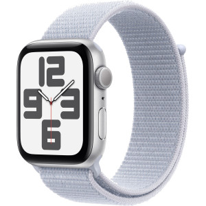Смарт-часы Apple Watch SE (2024) 44mm Silver Aluminium Case with Blue Cloud Sport Loop (MXET3)