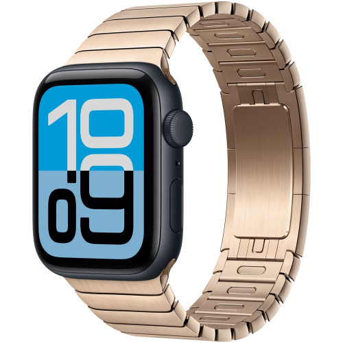 Смарт-часы Apple Watch SE (2025) 44mm Midnight Aluminum Case with Gold Link Bracelet