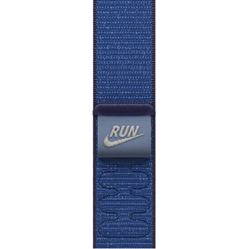 Смарт-часы Apple Watch SE (2025) 44mm Starlight Aluminum Case with Blue Ribbon Nike Sport Loop