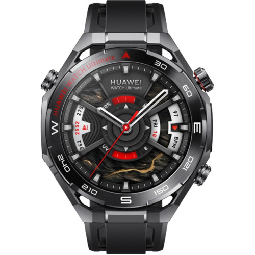 Смарт-часы Huawei Watch Ultimate 2 48mm Black/Black Elast (55020GBK)