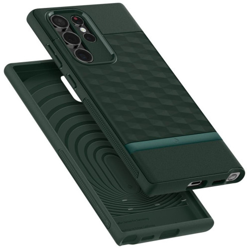 Чехол Spigen Parallax Galaxy S22 Ultra (ACS03942) Midnight Green