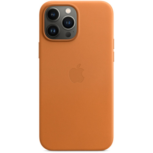 Кожаный чехол Apple MagSafe для iPhone 13 Pro Max Golden Ocher
