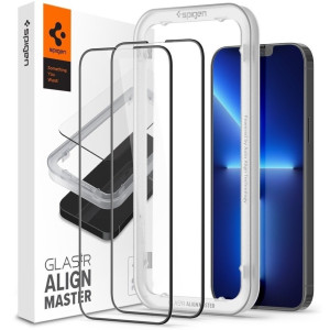 Защитное стекло Spigen iPhone 13 Pro Max ALM Glass FC 2-Pack (AGL03377)