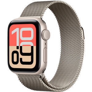 Смарт-часы Apple Watch SE (2025) 40mm Starlight Aluminum Case with Natural Milanese Loop
