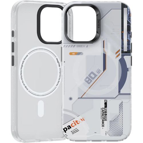 Чехол Benks Magnetic Perspective-Mecha Case with MagSafe для iPhone 16 White