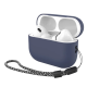 Силиконовый чехол Deppa для AirPods PRO2 с ремешком (47341) Blue