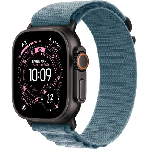 Смарт-часы Apple Watch Ultra 3 (2025) 49mm Black Titanium Case with Light Blue Alpine Loop M