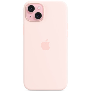 Силиконовый чехол Apple MagSafe для iPhone 15 Plus Light Pink