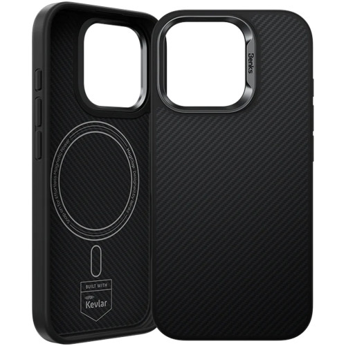 Чехол Benks Kevlar ArmorPro Case with MagSafe 600D для iPhone 16 Pro Max Black/Metal Frame