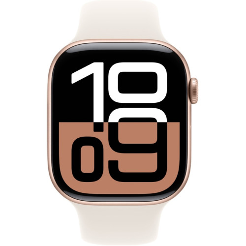 Смарт-часы Apple Watch Series 10 46mm Rose Gold Aluminum Case with Starlight Sport Band S/M