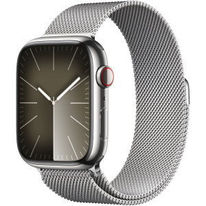 Смарт-часы Apple Watch Series 9 45 mm Silver Stainless Steel Case with Silver Milanese Loop