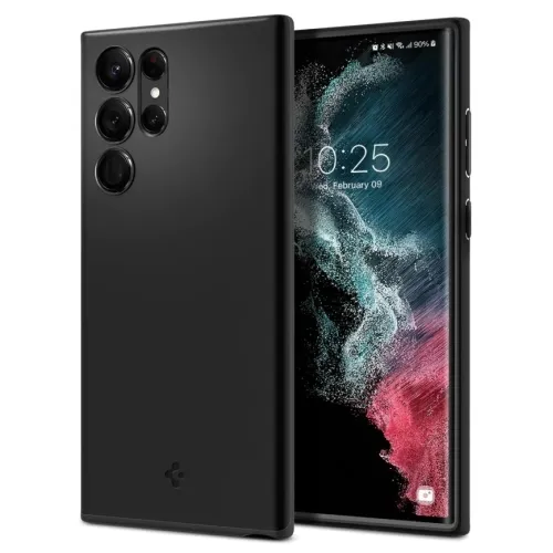 Чехол Spigen Thin Fit Galaxy S22 Ultra (ACS03911) Black