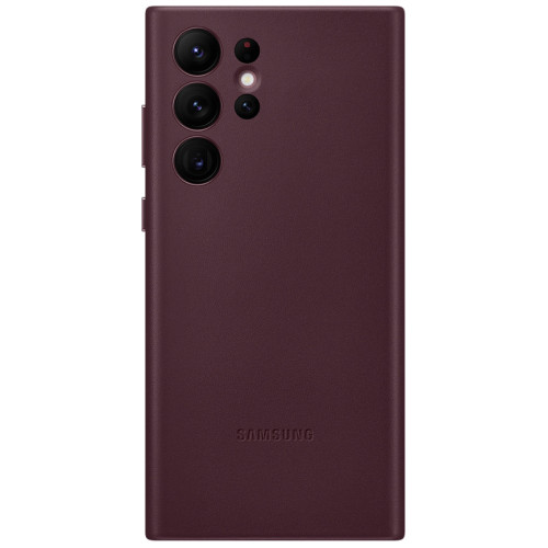 Чехол Samsung Leather Cover для Galaxy S22 Ultra (EF-VS908LEEGRU) Burgundy
