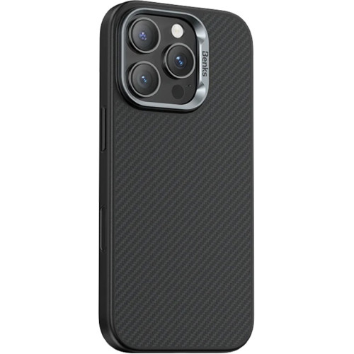 Чехол Benks Kevlar ArmorPro Case with MagSafe 600D для iPhone 16 Pro Max Black/Metal Frame