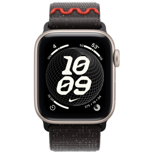 Смарт-часы Apple Watch SE (2025) 40mm Starlight Aluminum Case with Midnight Black Nike Sport Loop