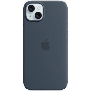 Силиконовый чехол Apple MagSafe для iPhone 15 Plus Storm Blue