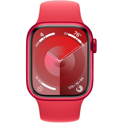 Смарт-часы Apple Watch Series 9 41mm (PRODUCT) RED Aluminum Case with Red Sport Band M/L (MRXH3)