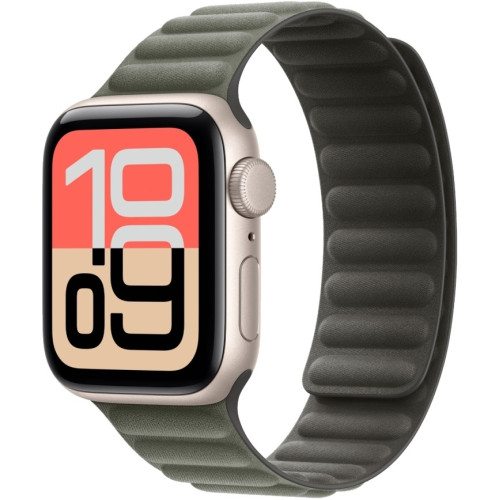 Смарт-часы Apple Watch SE (2025) 40mm Starlight Aluminum Case with Sage Gray Magnetic Link M/L
