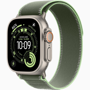 Смарт-часы Apple Watch Ultra 3 (2025) 49mm Natural Titanium Case with Green/Neon Trail Loop S/M