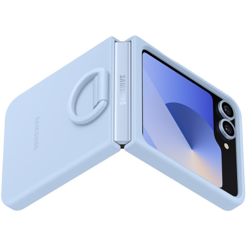Чехол Samsung Silicone Case with Ring для Galaxy Z Flip6 Light Blue