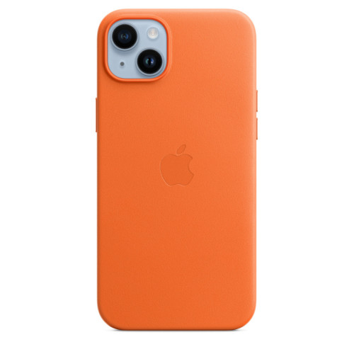 Кожаный чехол Apple для iPhone 14 Plus Orange