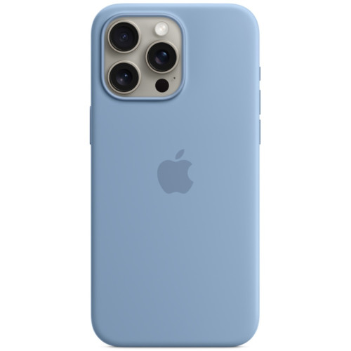 Силиконовый чехол Apple MagSafe для iPhone 15 Pro Winter Blue