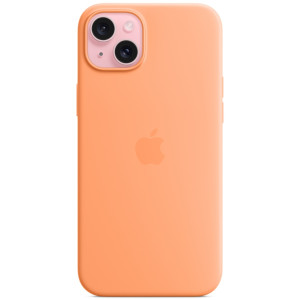 Силиконовый чехол Apple MagSafe для iPhone 15 Plus Orange Sorbet