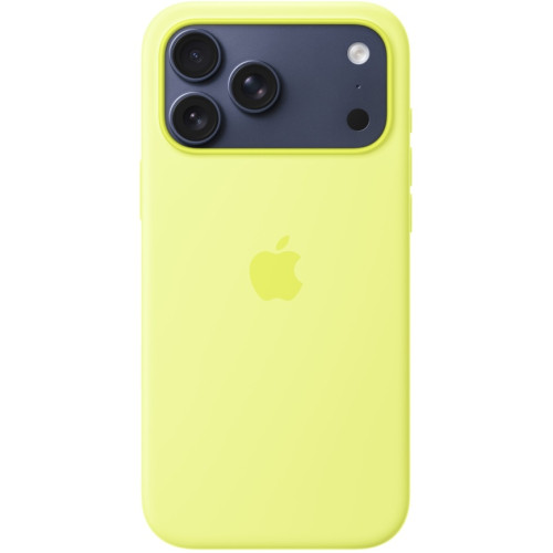 Чехол Apple Silicone Case with MagSafe для iPhone 17 Pro Max Neon Yellow