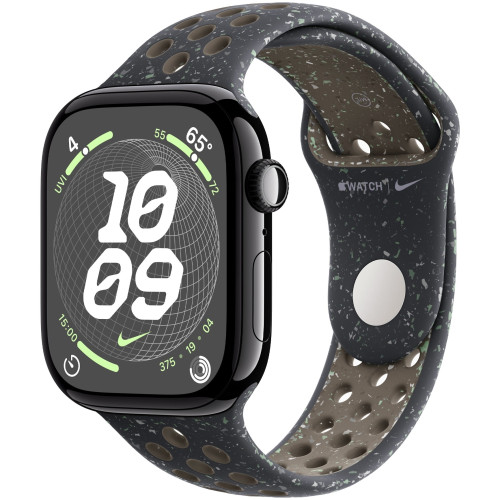 Смарт-часы Apple Watch Series 10 42mm Jet Black Aluminum Case with Midnight Sky Nike Sport Band S/M