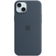 Силиконовый чехол Apple MagSafe для iPhone 15 Storm Blue