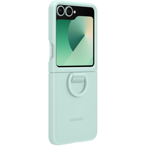 Чехол Samsung Silicone Case with Ring для Galaxy Z Flip6 Mint Green