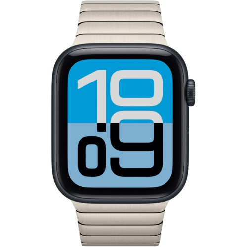 Смарт-часы Apple Watch SE (2025) 44mm Midnight Aluminum Case with Natural Link Bracelet