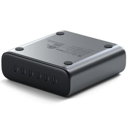Сетевое зарядное устройство Satechi 200W USB-C 6-Port PD GaN Charger Space Gray